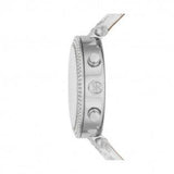 Buy Shop Michael Kors Parker Chronograph White Dial White Leather Strap Watch For Women - MK7226 USA Online