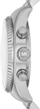 Buy Shop Michael Kors Parker Chronograph White Dial White Leather Strap Watch For Women - MK7226 USA Online