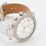 Buy Shop Michael Kors Parker Chronograph White Dial White Leather Strap Watch For Women - MK7226 USA Online