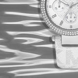 Buy Shop Michael Kors Parker Chronograph White Dial White Leather Strap Watch For Women - MK7226 USA Online