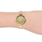 Buy Shop Michael Kors Parker Crystals Gold Dial Gold Steel Strap Watch For Women - MK4469 USA Online