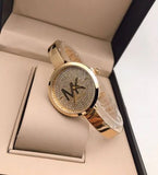 Buy Shop Michael Kors Parker Crystals Gold Dial Gold Steel Strap Watch For Women - MK4469 USA Online