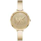 Buy Shop Michael Kors Parker Crystals Gold Dial Gold Steel Strap Watch For Women - MK4469 USA Online