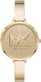 Buy Shop Michael Kors Parker Crystals Gold Dial Gold Steel Strap Watch For Women - MK4469 USA Online