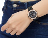 Buy Shop Michael Kors Parker Diamonds Black Dial Black Steel Strap Watch for Women - MK5885 USA Online