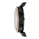 Buy Shop Michael Kors Parker Diamonds Black Dial Black Steel Strap Watch for Women - MK5885 USA Online