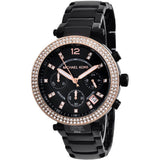 Buy Shop Michael Kors Parker Diamonds Black Dial Black Steel Strap Watch for Women - MK5885 USA Online
