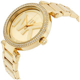 Buy Shop Michael Kors Parker Diamonds Gold Dial Gold Steel Strap Watch for Women - MK5784 USA Online