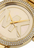 Buy Shop Michael Kors Parker Diamonds Gold Dial Gold Steel Strap Watch for Women - MK5784 USA Online
