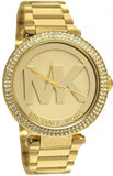Buy Shop Michael Kors Parker Diamonds Gold Dial Gold Steel Strap Watch for Women - MK5784 USA Online