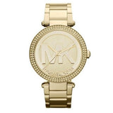 Buy Shop Michael Kors Parker Diamonds Gold Dial Gold Steel Strap Watch for Women - MK5784 USA Online
