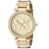 Buy Shop Michael Kors Parker Diamonds Gold Dial Gold Steel Strap Watch for Women - MK5784 USA Online