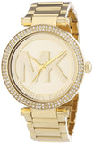 Buy Shop Michael Kors Parker Diamonds Gold Dial Gold Steel Strap Watch for Women - MK5784 USA Online