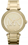 Buy Shop Michael Kors Parker Diamonds Gold Dial Gold Steel Strap Watch for Women - MK5784 USA Online