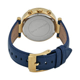 Buy Shop Michael Kors Parker Gold Dial Blue Leather Strap Watch for Women - MK2280 USA Online