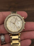 Buy Shop Michael Kors Parker Gold Dial Gold Steel Strap Watch for Women - MK5354 USA Online