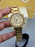Buy Shop Michael Kors Parker Gold Dial Gold Steel Strap Watch for Women - MK5354 USA Online