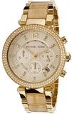 Buy Shop Michael Kors Parker Gold Dial Gold Steel Strap Watch for Women - MK5632 USA Online