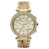 Buy Shop Michael Kors Parker Gold Dial Gold Steel Strap Watch for Women - MK5632 USA Online