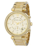 Buy Shop Michael Kors Parker Gold Dial Gold Steel Strap Watch for Women - MK5632 USA Online