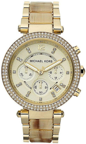 Buy Shop Michael Kors Parker Gold Dial Gold Steel Strap Watch for Women - MK5632 USA Online