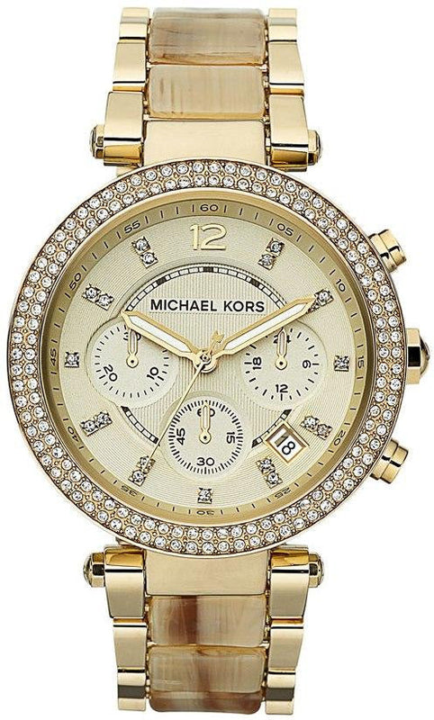 Buy Shop Michael Kors Parker Gold Dial Gold Steel Strap Watch for Women - MK5632 USA Online