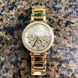 Buy Shop Michael Kors Parker Gold Dial Gold Steel Strap Watch for Women - MK5856 USA Online