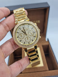 Buy Shop Michael Kors Parker Gold Dial Gold Steel Strap Watch for Women - MK5856 USA Online
