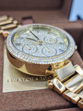 Buy Shop Michael Kors Parker Gold Dial Gold Steel Strap Watch for Women - MK5856 USA Online
