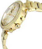 Buy Shop Michael Kors Parker Gold Dial Gold Steel Strap Watch for Women - MK5856 USA Online