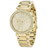 Buy Shop Michael Kors Parker Gold Dial Gold Steel Strap Watch for Women - MK5856 USA Online