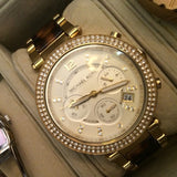 Buy Shop Michael Kors Parker Gold Dial Two Tone Steel Strap Watch for Women - MK5688 USA Online