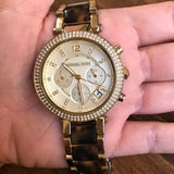 Buy Shop Michael Kors Parker Gold Dial Two Tone Steel Strap Watch for Women - MK5688 USA Online