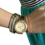 Buy Shop Michael Kors Parker Gold Dial Two Tone Steel Strap Watch for Women - MK5688 USA Online