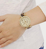Buy Shop Michael Kors Parker Gold Dial Two Tone Steel Strap Watch for Women - MK5688 USA Online