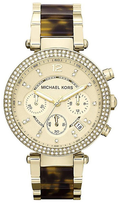 Buy Shop Michael Kors Parker Gold Dial Two Tone Steel Strap Watch for Women - MK5688 USA Online