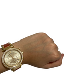 Buy Shop Michael Kors Parker Gold Dial Two Tone Steel Strap Watch for Women - MK6139 USA Online