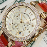 Buy Shop Michael Kors Parker Gold Dial Two Tone Steel Strap Watch for Women - MK6139 USA Online