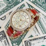 Buy Shop Michael Kors Parker Gold Dial Two Tone Steel Strap Watch for Women - MK6139 USA Online