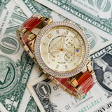 Buy Shop Michael Kors Parker Gold Dial Two Tone Steel Strap Watch for Women - MK6139 USA Online