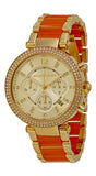 Buy Shop Michael Kors Parker Gold Dial Two Tone Steel Strap Watch for Women - MK6139 USA Online