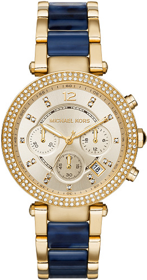 Buy Shop Michael Kors Parker Gold Dial Two Tone Steel Strap Watch for Women - MK6238 USA Online