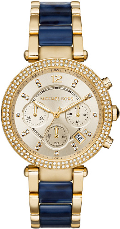 Buy Shop Michael Kors Parker Gold Dial Two Tone Steel Strap Watch for Women - MK6238 USA Online