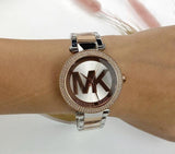 Buy Shop Michael Kors Parker Gold Dial Two Tone Steel Strap Watch for Women - MK6314 USA Online