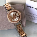 Buy Shop Michael Kors Parker Gold Dial Two Tone Steel Strap Watch for Women - MK6314 USA Online