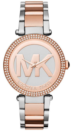 Buy Shop Michael Kors Parker Gold Dial Two Tone Steel Strap Watch for Women - MK6314 USA Online