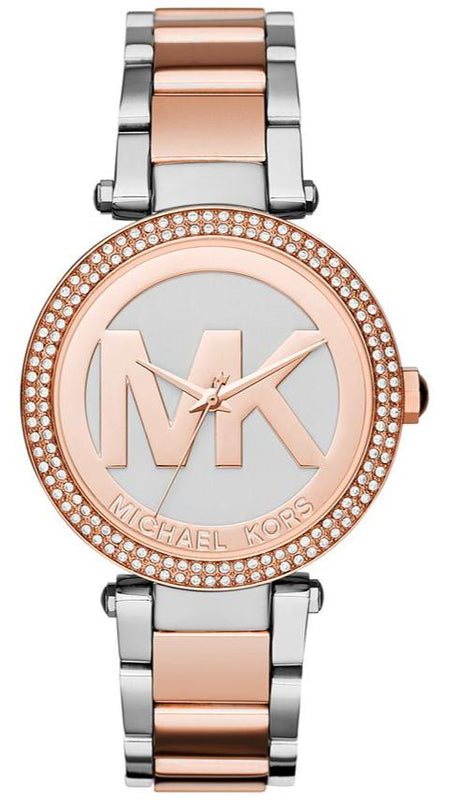 Buy Shop Michael Kors Parker Gold Dial Two Tone Steel Strap Watch for Women - MK6314 USA Online
