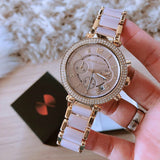 Buy Shop Michael Kors Parker Gold Dial Two Tone Steel Strap Watch for Women - MK6326 USA Online