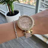 Buy Shop Michael Kors Parker Gold Dial Two Tone Steel Strap Watch for Women - MK6326 USA Online