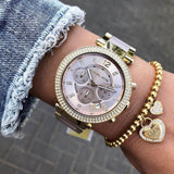 Buy Shop Michael Kors Parker Gold Dial Two Tone Steel Strap Watch for Women - MK6326 USA Online